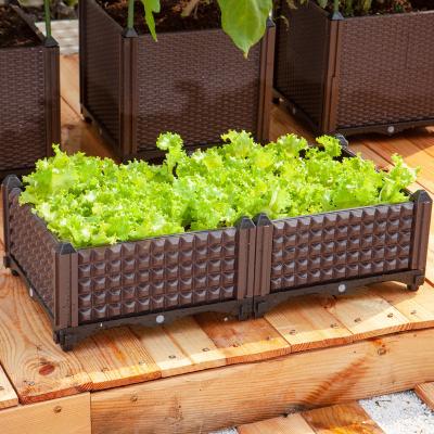 China Modern Thickened Herb Plastic Planter On Wheels Corrosion Resistance for sale