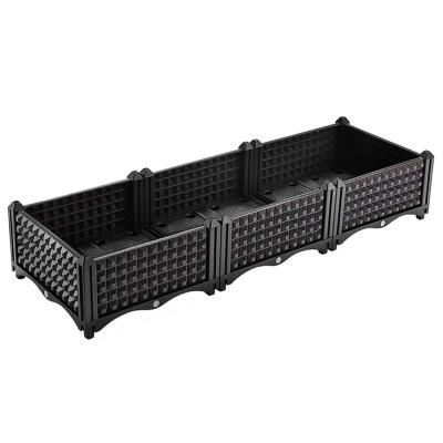 China 80cm Length Vegetable Planter Boxes On Wheels Plastic Long Planter Box Moth Proof for sale