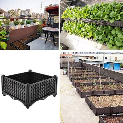 China Flower Fruits Grow Plastic Planter On Wheels Multifunctional UV Resistant for sale