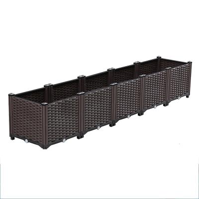 China Set of 2 Home Garden Movable Vegetable Green plant box high Raised Planting Box for sale