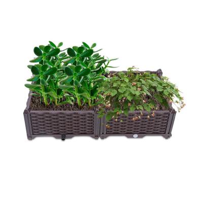 China Customizable cheap wholesale PP plastic planting garden bed flowerpot plastic vegetable pot à venda