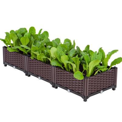 중국 야외 정원 플랜팅 상자 플라스틱 정원 양육판 고급 품질 높이는 정원 베드 판매용