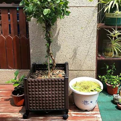 China Customizable Plastic Vegetable Planter Boxes OEM Vegetable Garden Box On Wheels for sale