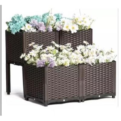 China Vegetable And Flower Elevated Plastic Planting Box OEM Accepted for sale