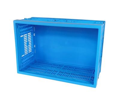 China Agricultural Ventilated Plastic Folding Basket / Collapsible Plastic Crates Moisture Proof Te koop