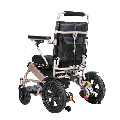 China KSM601L Portable Reclining Remote Wheelchairs with LCD Display and Voice Controller Honeycomb Solid Wheel Power wheelchair for sale
