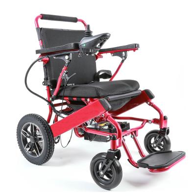 中国 KSM-601 Reclining electric wheelchair for disabled recliner power foldable wheelchair with remote control and latex cushion 販売のため