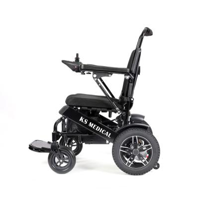China KSM-601 Electric wheelchair foldable can add headrest accessories available portable light weight folding electric wheelchair for sale