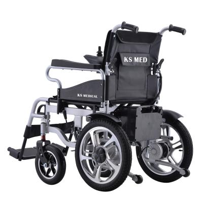 China KSM-501P Buy Cheapest Ultra Light Foldable Wheels Cheap Electric Wheelchair for Handicapped for sale