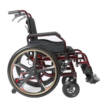 中国 Detachable Foldable Lightweight Wheelchair Manual With Parking Function 販売のため