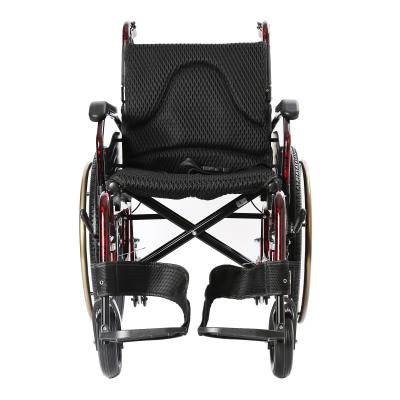 China Rehabilitation Manual Lightweight Folding Wheelchair Aluminum Alloy for sale