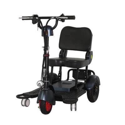 China KSM-903 Folding 3 wheel electric mobility scooter with cabin max speed 25km/h electric elderly scooter in stock at warehouse for sale