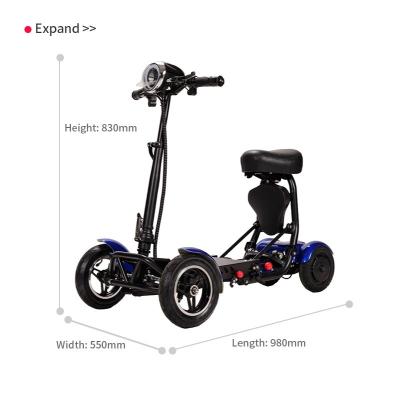 China 4 Wheels Electric Mobility Scooters Mobility Folding Scooter For Disabled à venda