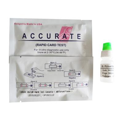 Chine High Accuracy Blood Test Kits Salmonella S.Typhi Typhoid Fever IGG/IGM Device à vendre