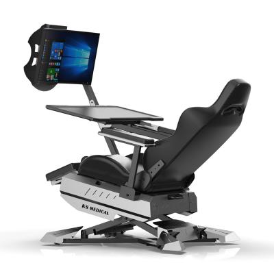 China Steering Motorized Gaming Cockpit Zero Gravity RGB Gaming Chair With Speaker for sale