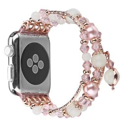 China Fashion Metal Night Pearl Strap Luminous Watch Band For Apple Watch Metal Strap For Apple Watch Metal Strap 38/40/42/44mm for sale