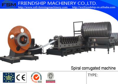 China 298 mm Corrugated Culvert Pipe Machine With Seaming Lock and Plasma Cutting for sale
