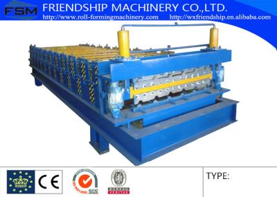China Double Layer 0.4-0.6mm Thickness PLC Operate Corrugated Sheet Roll Forming Machine With 10 stations for sale