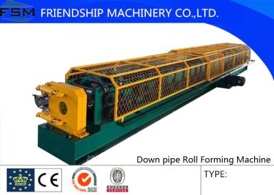 China PLC Automatic 80mm / 110mm Square Downspout Roll Forming Machine With Hydraulic Cutting for sale