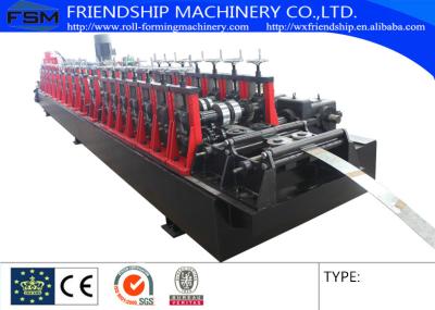 China Automatic Punching Galvanized Steel Rack Roll Forming Machine With Gearbox Driven for sale