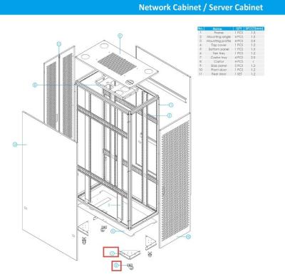 China Cremalheira de aço do quadro de armário do canal de 9 dobradores para fazer o armário da rede/armário da cremalheira à venda