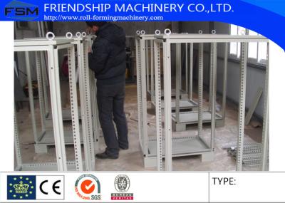 China Custom 1.5mm Rack Roll Forming Machine For Electrical Cabinet Frame for sale