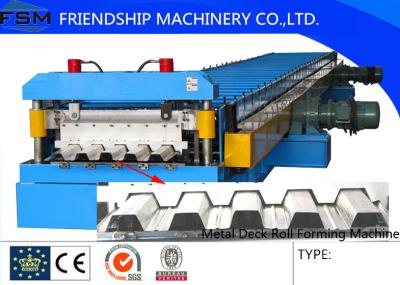 China Metal Deck and Floor Deck Roll Forming Machine with 45# Steel Roller for sale