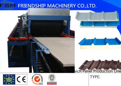 China 5 Ribs Covered 1000mm PU Sandwich Panel Production Line With Double-Belt Conveyor for sale