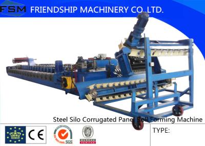 China PLC Control 18 Stations Steel Corrugated Roll Forming Machine For Silo for sale
