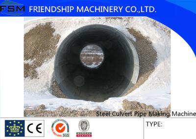 China Storm Sewage Culvert Pipe Making Machine Half Cycle Galvanised Corrugated Steel Road Culvert for sale