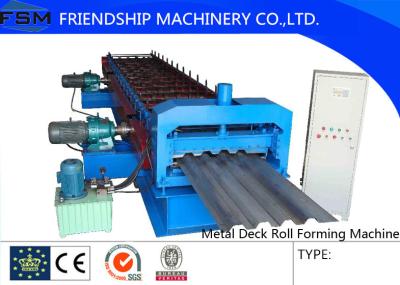 China 18kw 10m/min 1.5mm GI Metal Deck Roll Forming Machine Use Galvanized Steel Sheet With PLC Control Systerm for sale