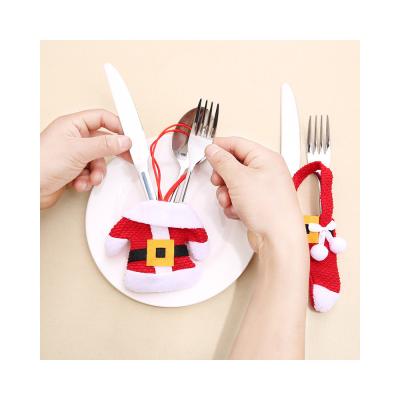 China Christmas Table Decoration Knife And Fork Set Non Toxic For Home for sale