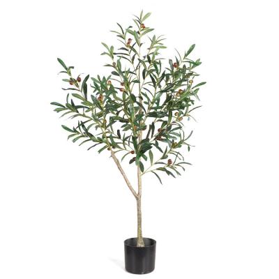 China Bonsais permanentes Olive Tree Ornament artificial del árbol de la simulación del piso grande falso de Olive Tree Potted Plant Indoor en venta