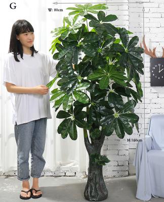 China Plastic Ficus Fake Green Tree Garden Decoration Artificial Banyan Ornamental Plant for sale