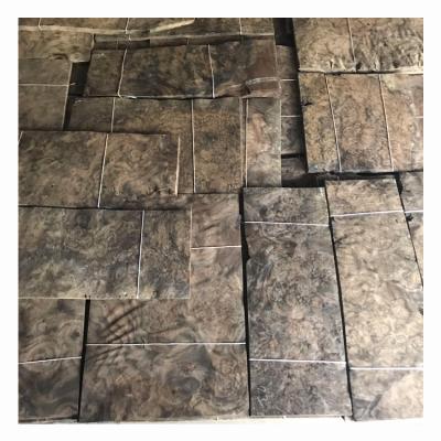 China Hotel Wholesale 0.5mm Natural American Walnut Burl Wood Veneer For Plywood Panel Fancy Furniture for sale