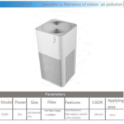 China CE/ROHS ABS 380m3/H 50m2 Cadr Rating Air Purifier for sale