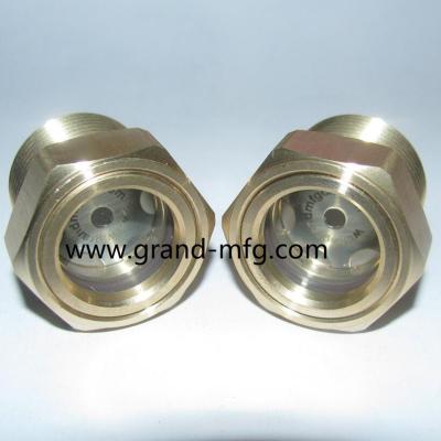 China male NPT pipe threads 1/2 inch oil sites with Pyrex glass for truck radiators with natural glass window for sale