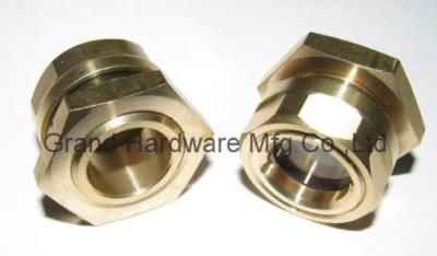 China 1/4 inch brass oil level sites have standard NPT male pipe threads with Pyrex glass for sale