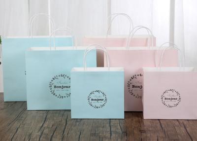 China Delicate Printed Kraft Paper Bags / Printed Paper Carrier Bags Any Color Available for sale