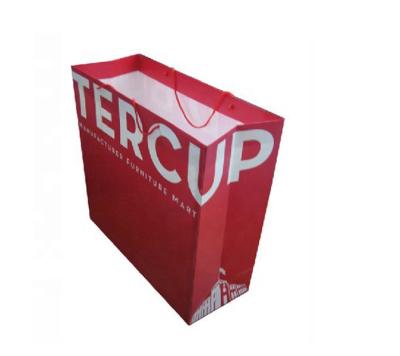 China Eco - sacos de papel impressos amigáveis de Kraft lustrosos/revestimento matte da superfície da laminação à venda