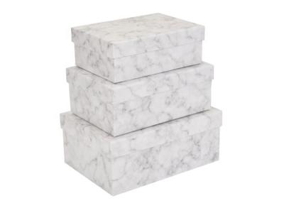 China Caixa de presente de mármore luxuosa moderna, caixas de presente do cartão da impressão 4C recicláveis à venda