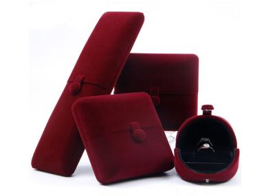 China Cajas de regalo de lujo de la joyería de la tela de la franela con método doble único de la abertura en venta