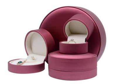 China Customized Size Jewelry Gift Boxes , Round Jewelry Box Vairous Color Available for sale