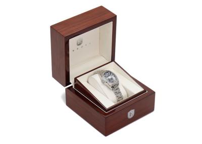 China Classical Single Watch Presentation Box Gloss Lacquer Solid Wood Material for sale