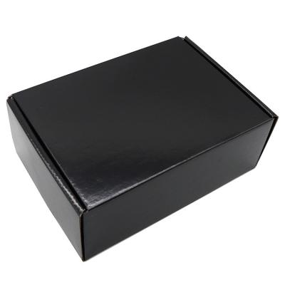 China Recycled Matte Corrugated Shipping Boxes , Black Corrugated Boxes Cutsomized Size for sale