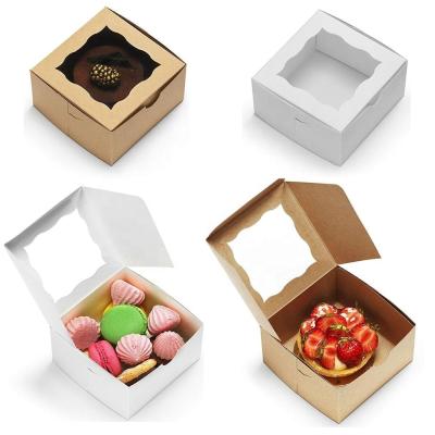 Cina Il dolce del forno porta via la scatola, scatole di imballaggio per alimenti con la chiara finestra di visualizzazione in vendita