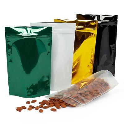 China Plastic Reusable Food Bags , Glossy Stand Up Pouches Various Color Available for sale