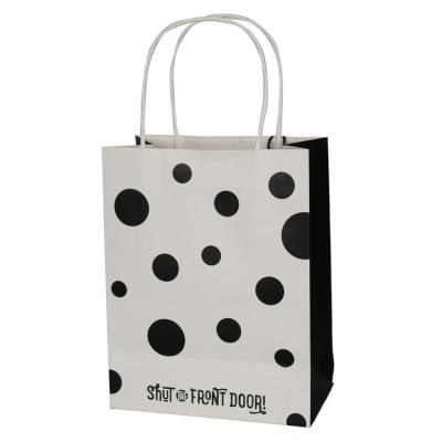 China Dot Design Personalized Paper Shopping Bags , Promotional Paper Bags Offset Printing for sale