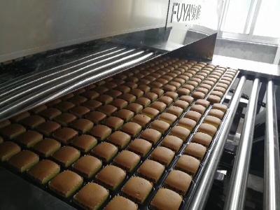 China Sistema durável do misturador da aeração do bolo com capacidade de 400kg /hr para o prodcution do bolo chiffon à venda