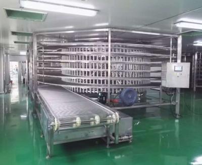 Chine Accomplissez la chaîne de production de pizza avec le four de pièce et tunnel d'imperméabilisation et le refroidisseur en spirale à vendre